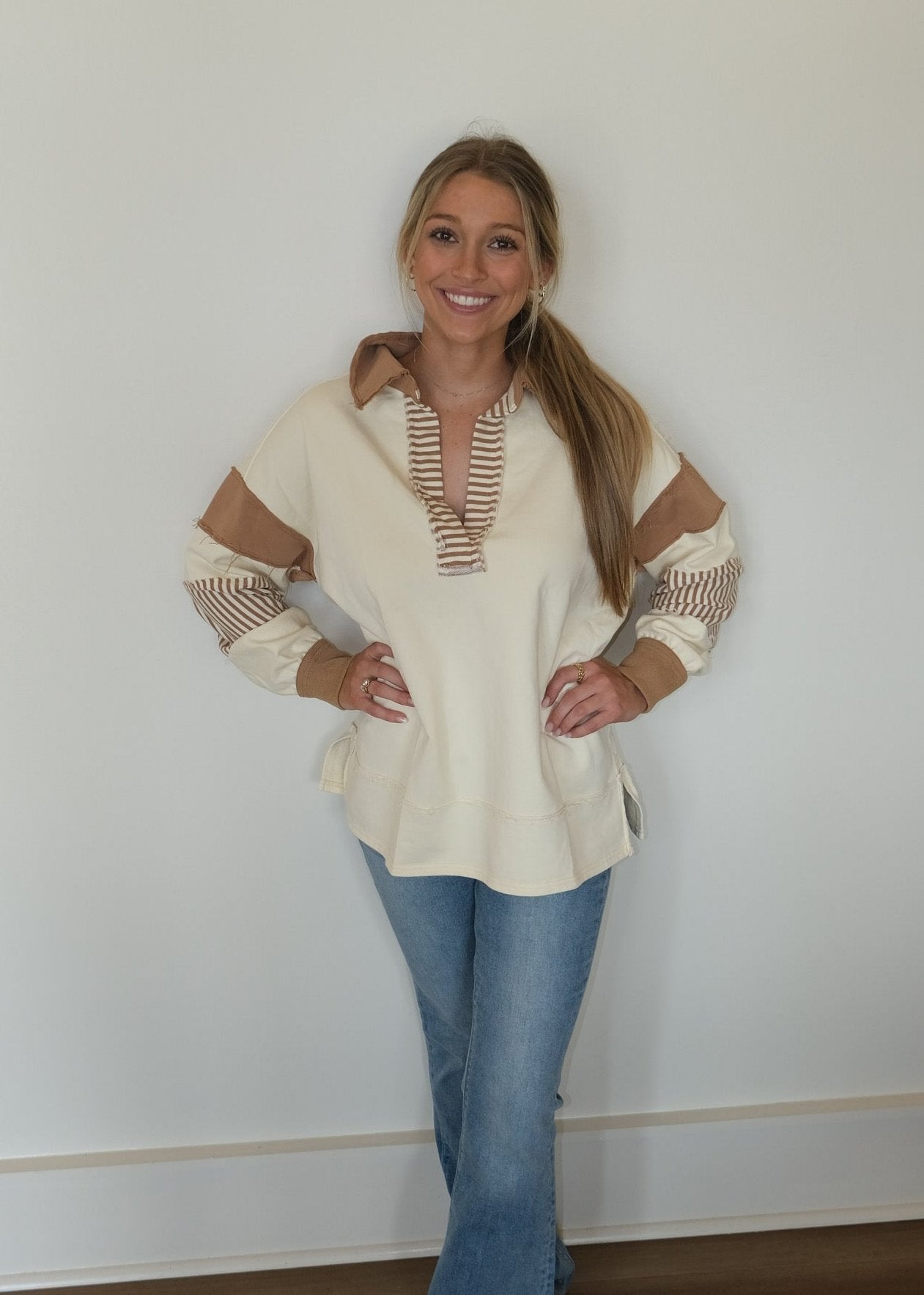 Taupe and Mocha Sweatshirt