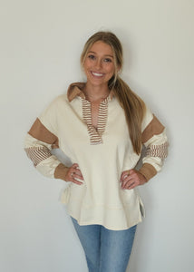 Taupe and Mocha Sweatshirt