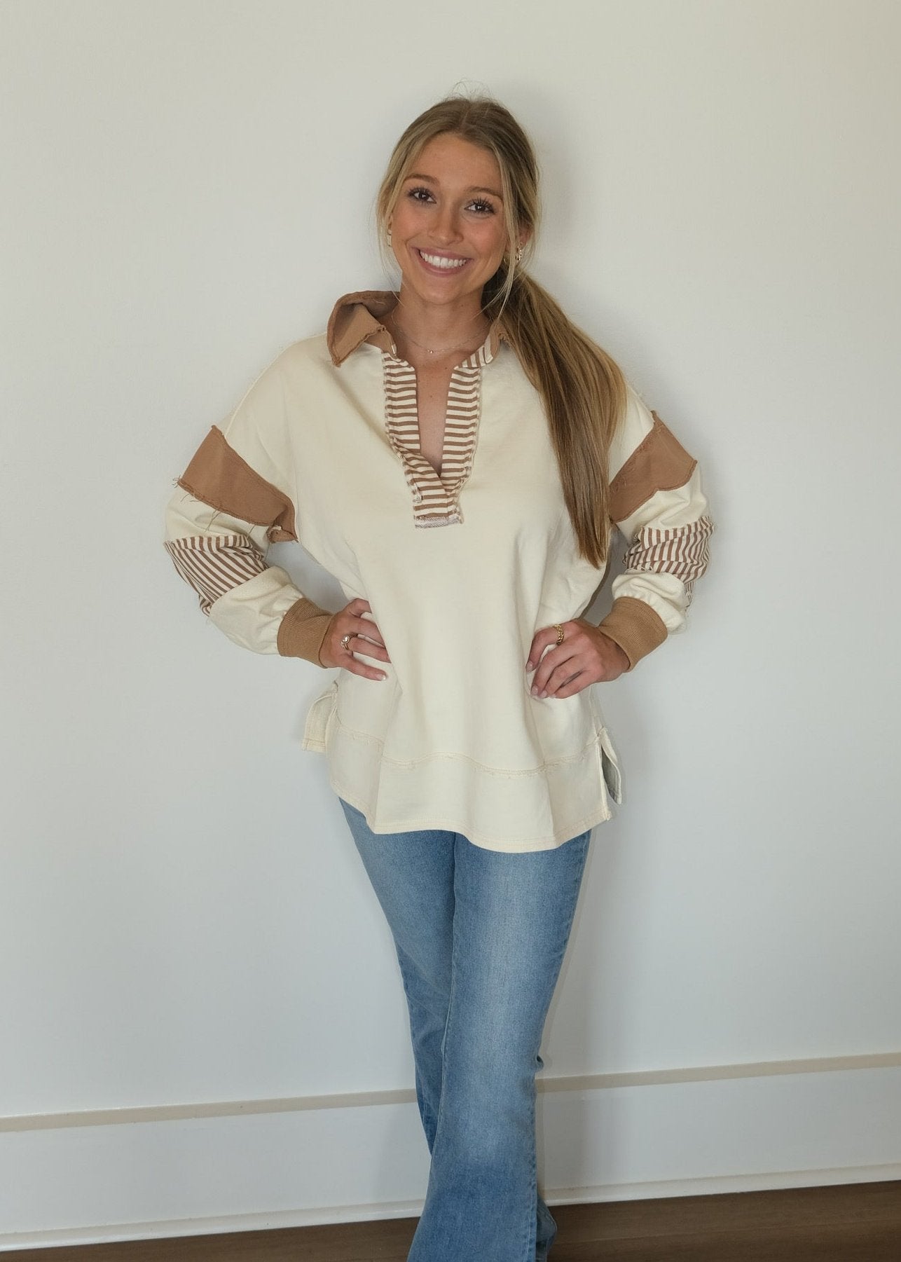 Taupe and Mocha Sweatshirt