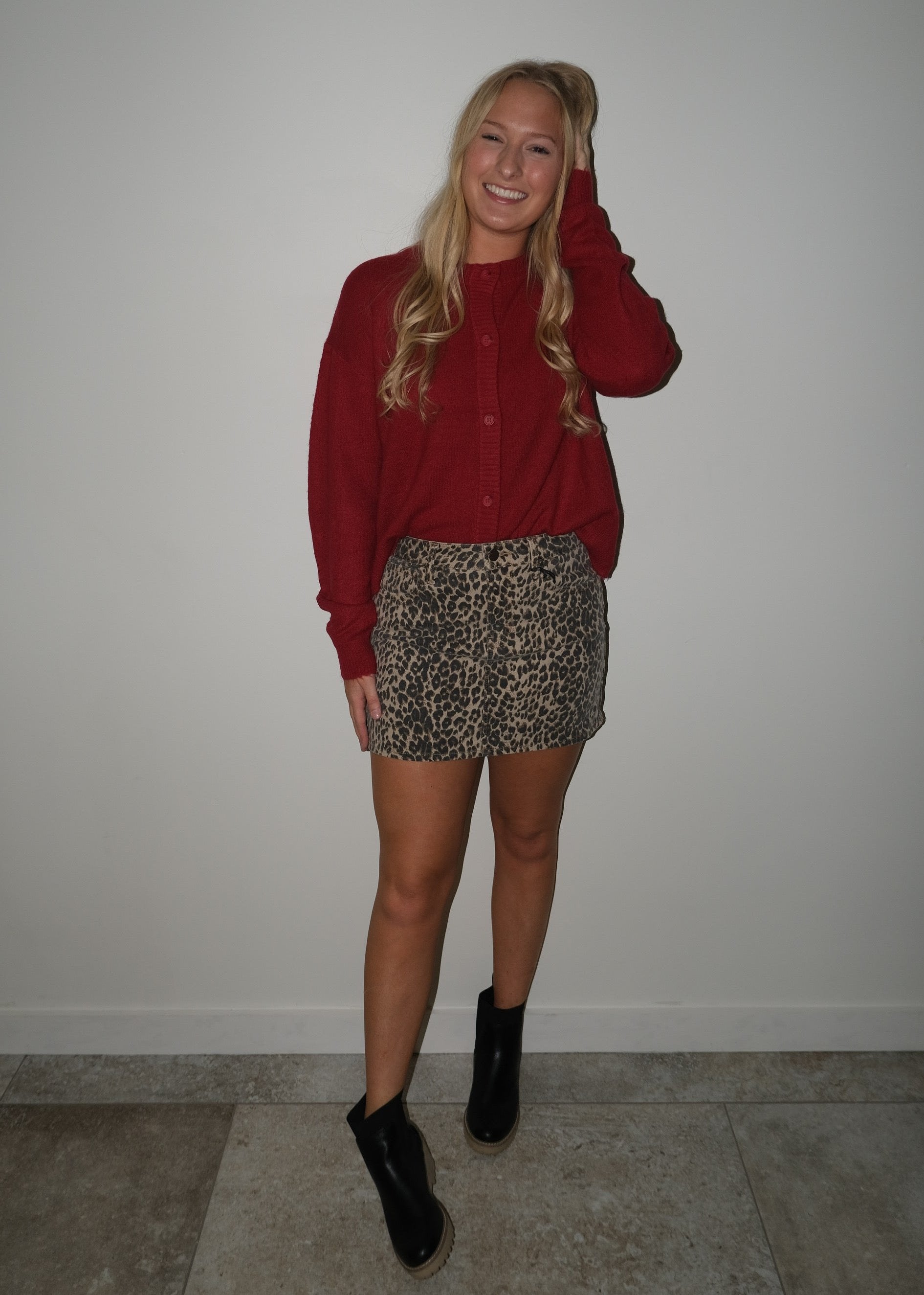 cheetah print mini skirt