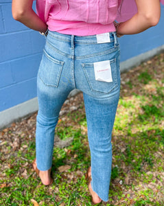 High Rise Slim Straight Jeans