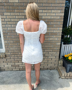Puff Sleeve Mesh Dress