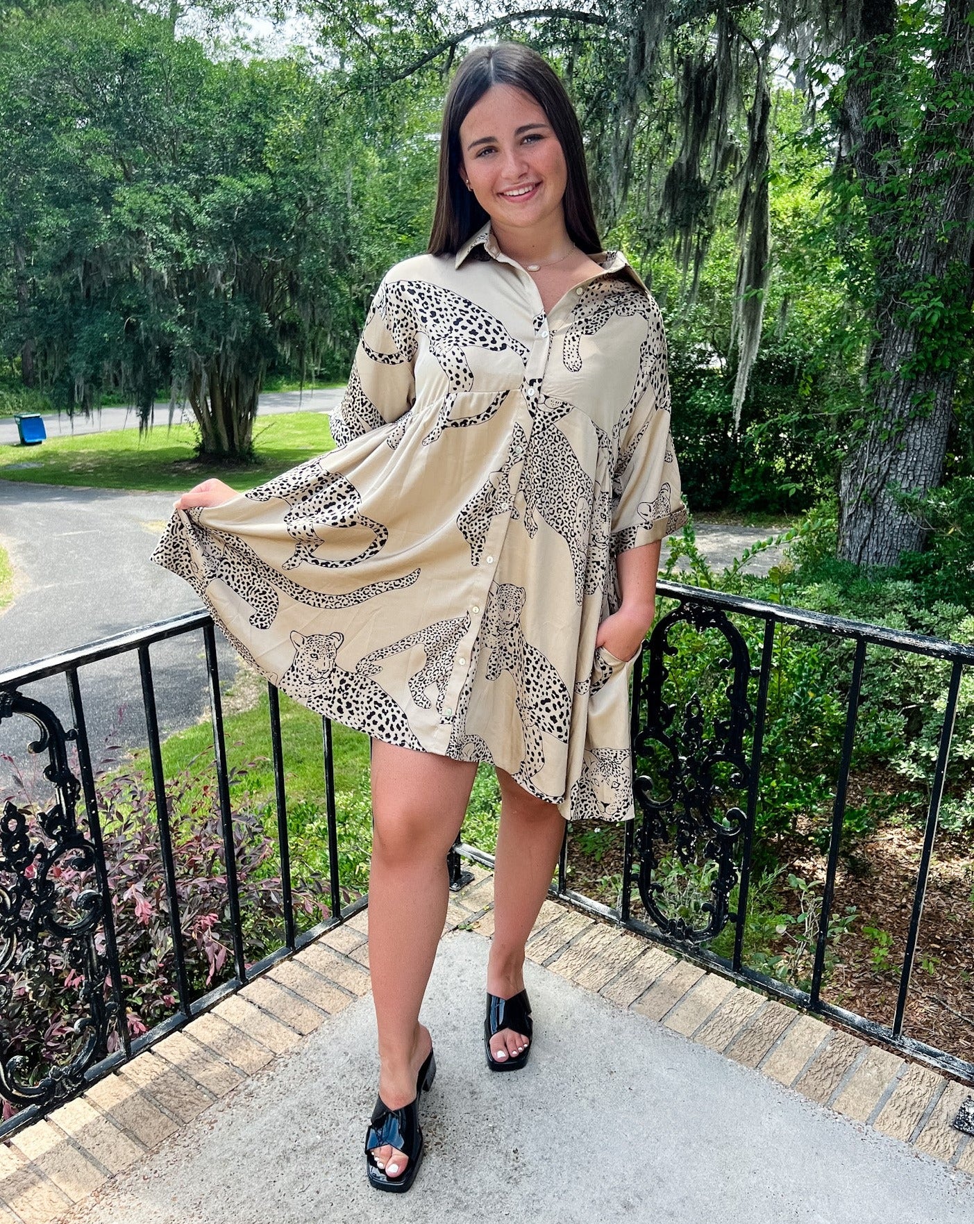 Latte Leopard Dress