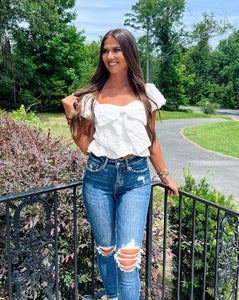 White Bow Top