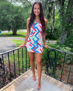 Orange Multicolored Dress