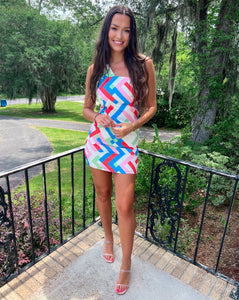 Orange Multicolored Dress