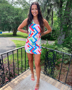 Orange Multicolored Dress