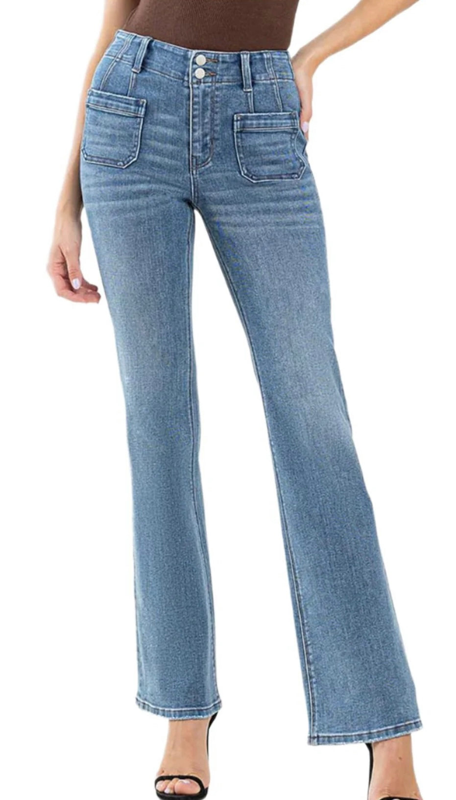Sarah High Rise Flare Jeans
