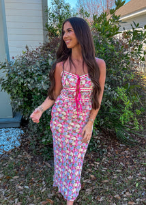 Floral Lace Lined Set