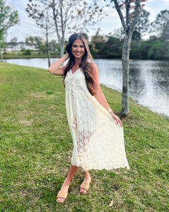 Summer Lace Swing Maxi Dress