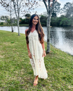 Summer Lace Swing Maxi Dress