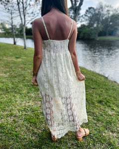 Summer Lace Swing Maxi Dress