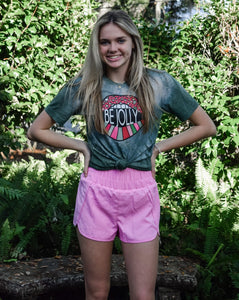 Evergreen Be Jolly Bleached Vintage Boyfriend Tee