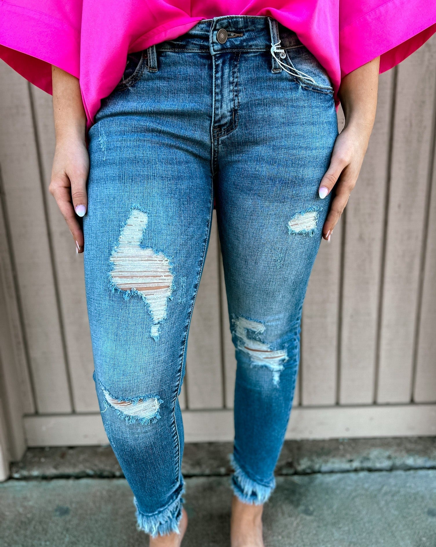 Olivia Mid Rise Ankle Skinny Jeans
