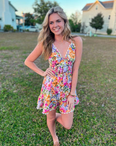 Spring Flower Mini Dress